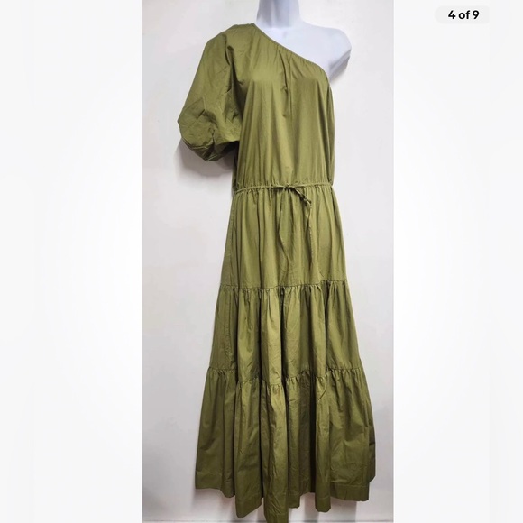 Anthropologie S/W/F Tiered One-Shoulder Maxi Dress Size LP. B27 - Picture 4 of 8